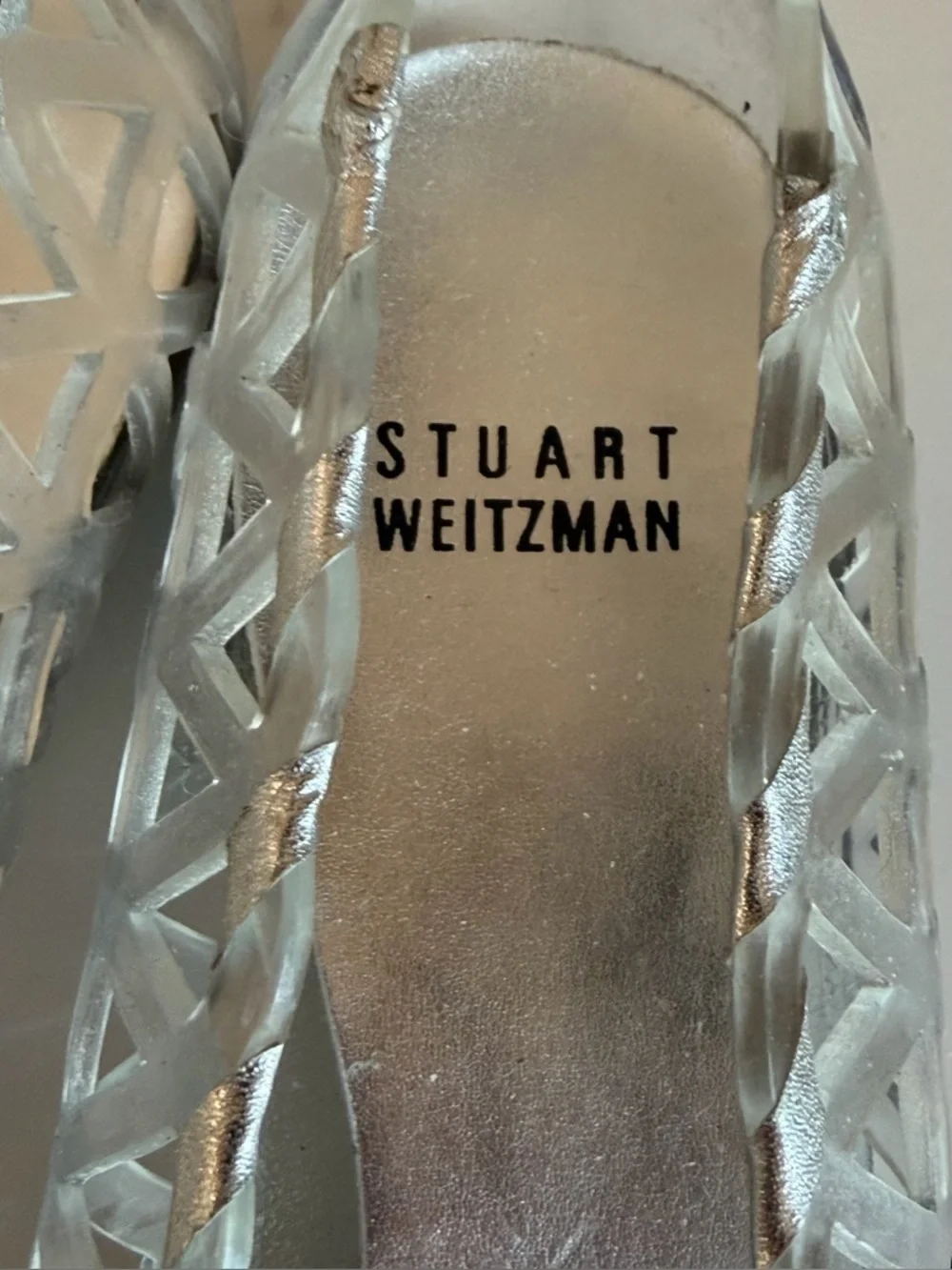 Stuart Weitzman Rhinestone Jelly Ballerina Flats women’s Size 7